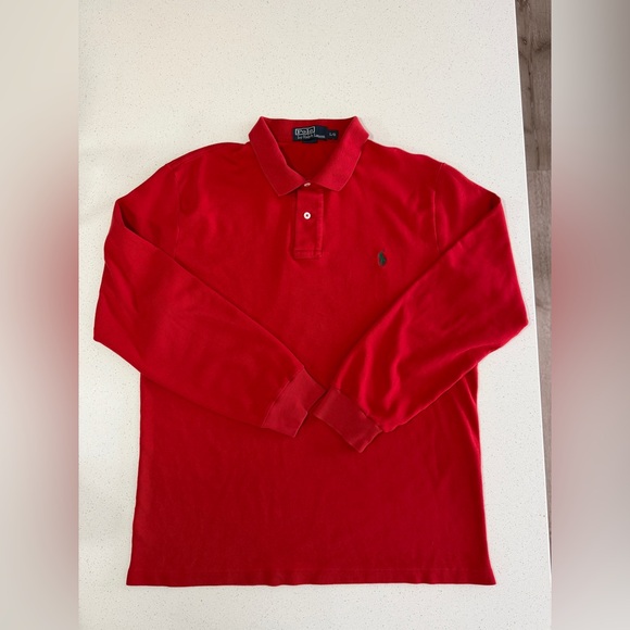 Ralph Lauren Other - Ralph Lauren Men's Red Long-Sleeve Polo Shirt with Embroidered Pony
